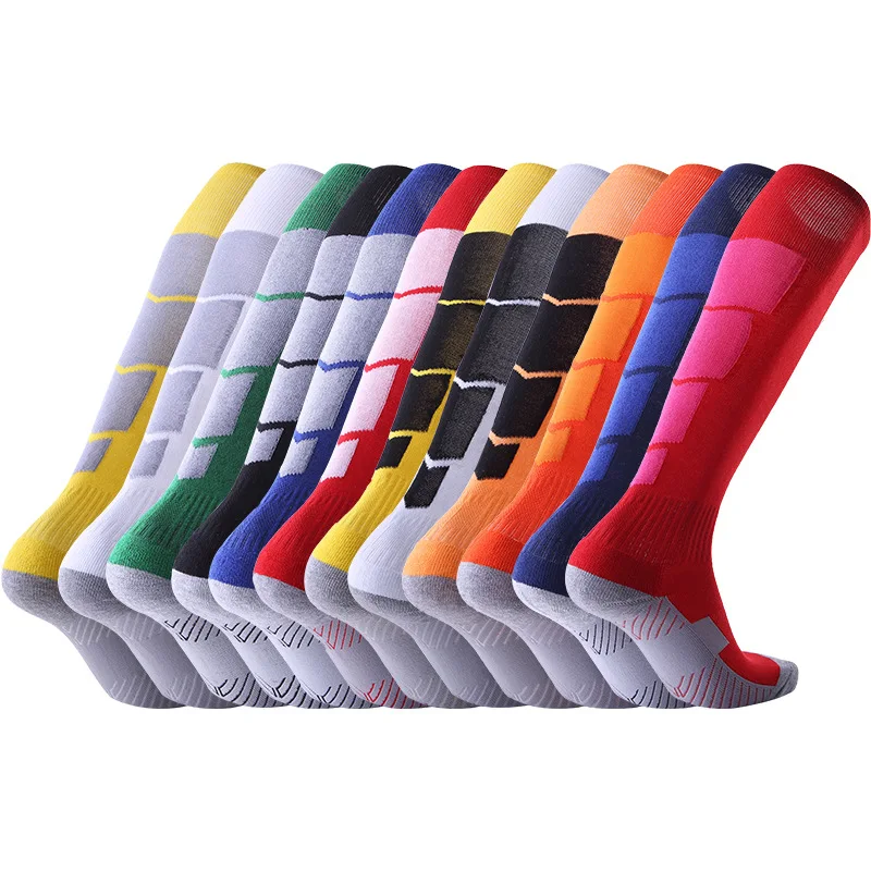 

Wholesale Men Knee High Sports Soccer Socks Long Soccer Socks Anti Slip Men Football Socks