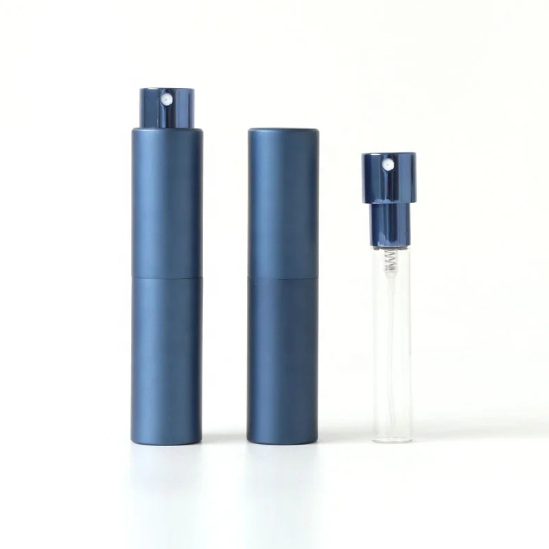 

E-better 5ml navy blue portable mini cologne container travel refillable perfume glass spray bottle for men