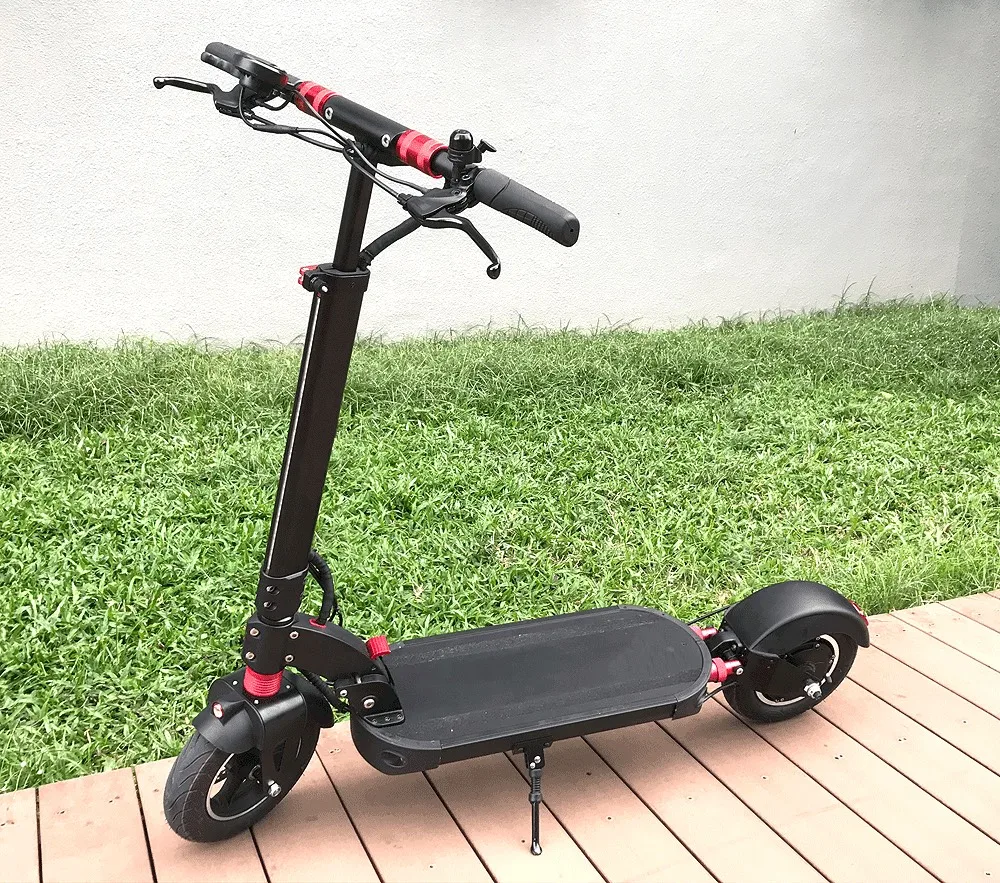 

10inch 800W dualtron motor cheap powerful folding portable comfort monster double brakes electric scooter on sale, Black