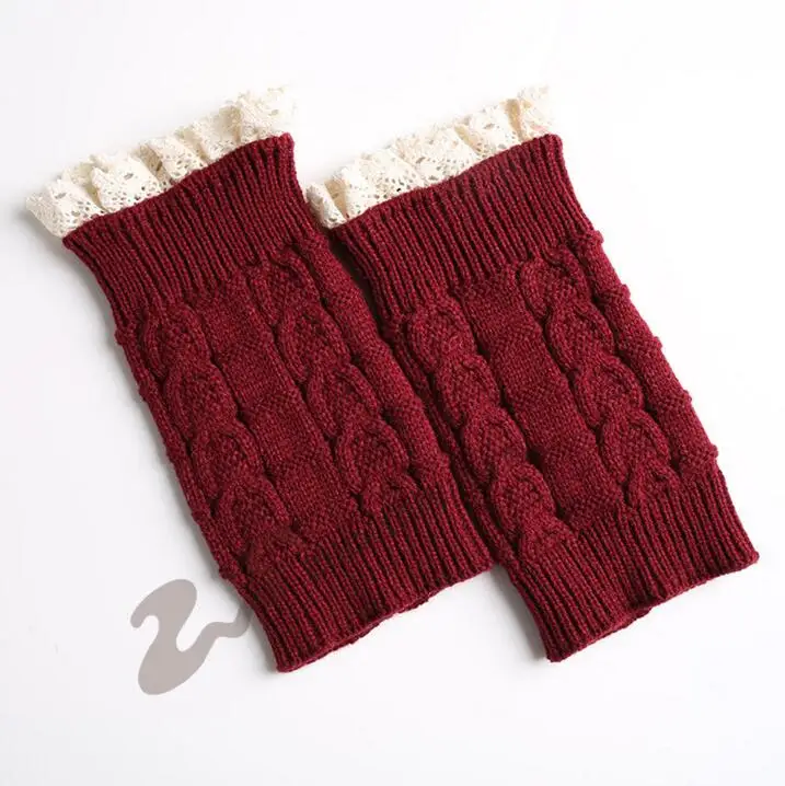 

Fashion Womens Crochet Knit Lace Trim Leg Warmers Cuffs Toppers Boot Socks