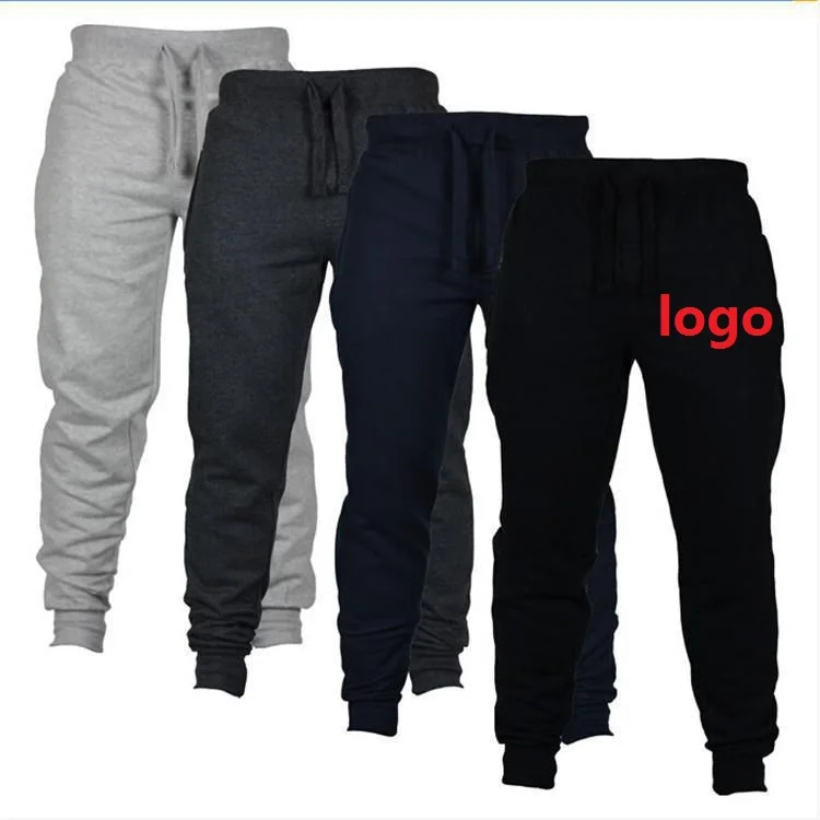 

2021 Custom Slim Fit Sports Pants Men Running Fitness Football Feet Casual Cargo Trousers Rope Training Jogger Casual Pants, Picture color