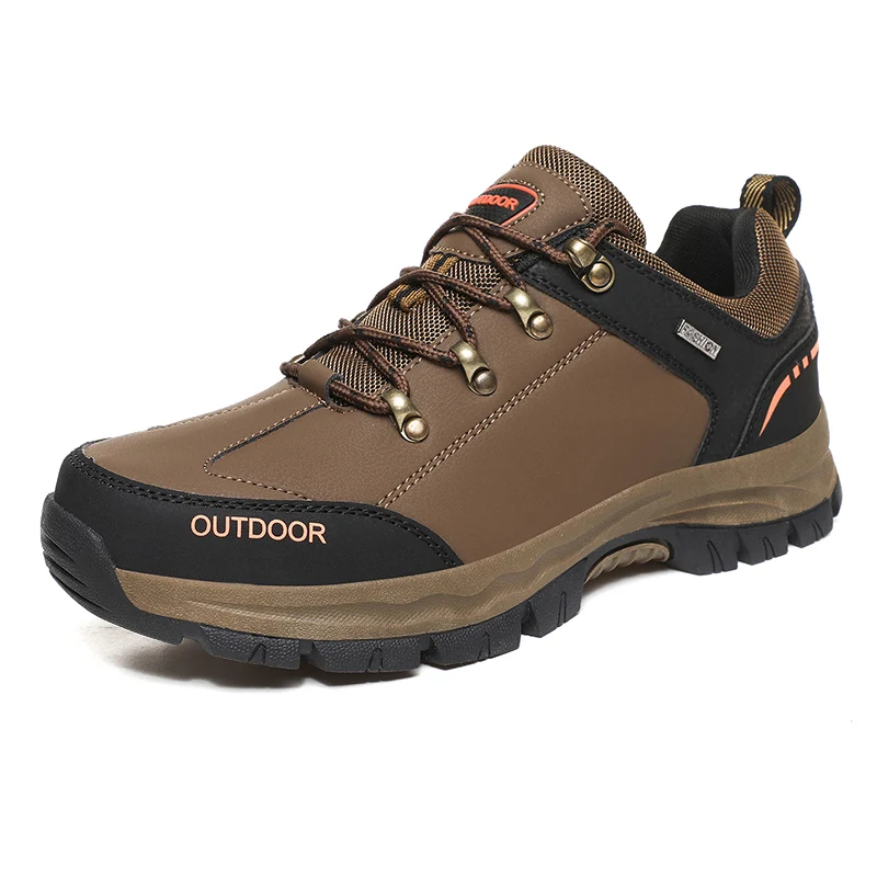 

Big Size Male Mountain Climbing Shoes Non-Slip Trekking Sneakers Outdoor Men's Hiking Shoes, Black/brown/grey