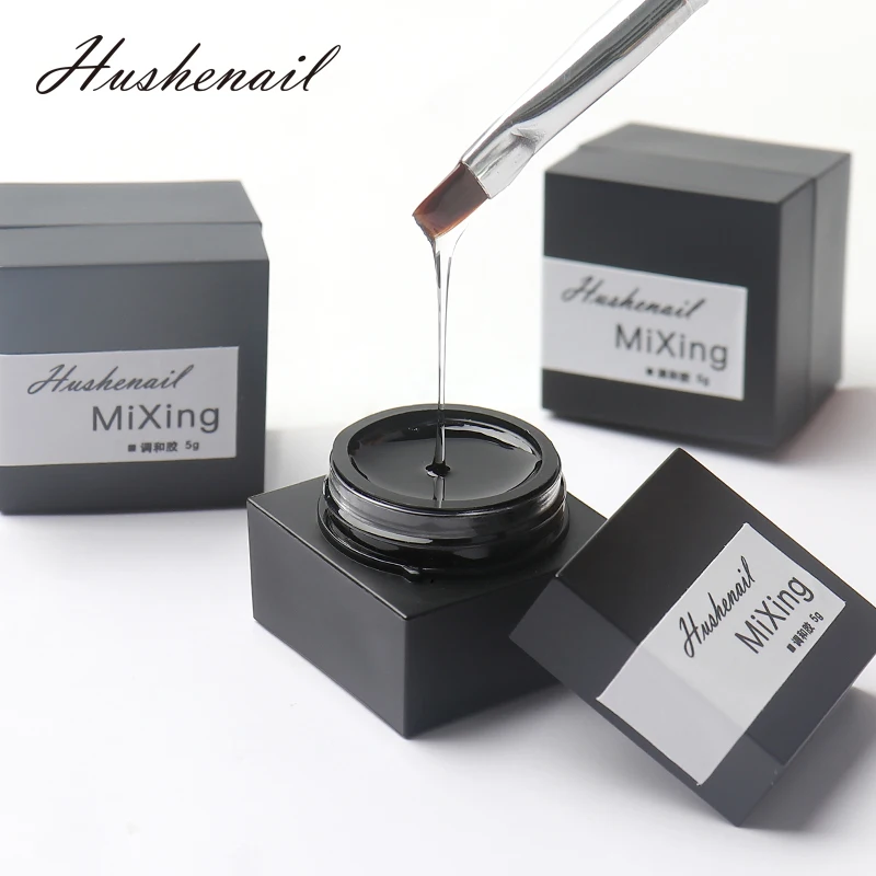 

Hushenail Private Label Uv Gel Nail Polish Different Effect Strengthen Soak Off Uv Led Multifunctional Mixing Gel, Clear