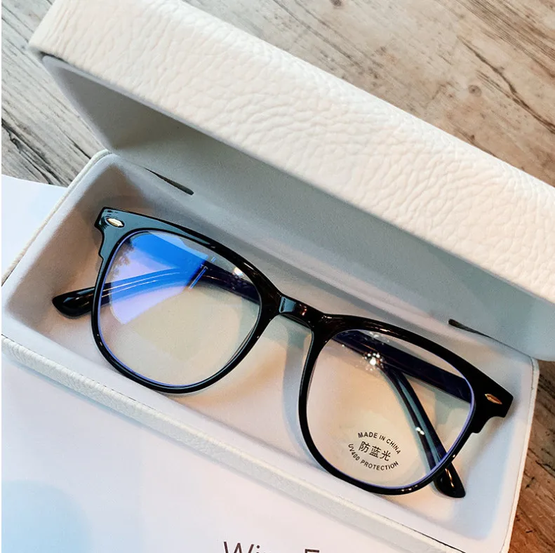 

2021 Anti Blue Light Glasses Frames Women's Eyeglass Transparent Lens Computer Eyeglasses Square Vintage Optical Manufacturer