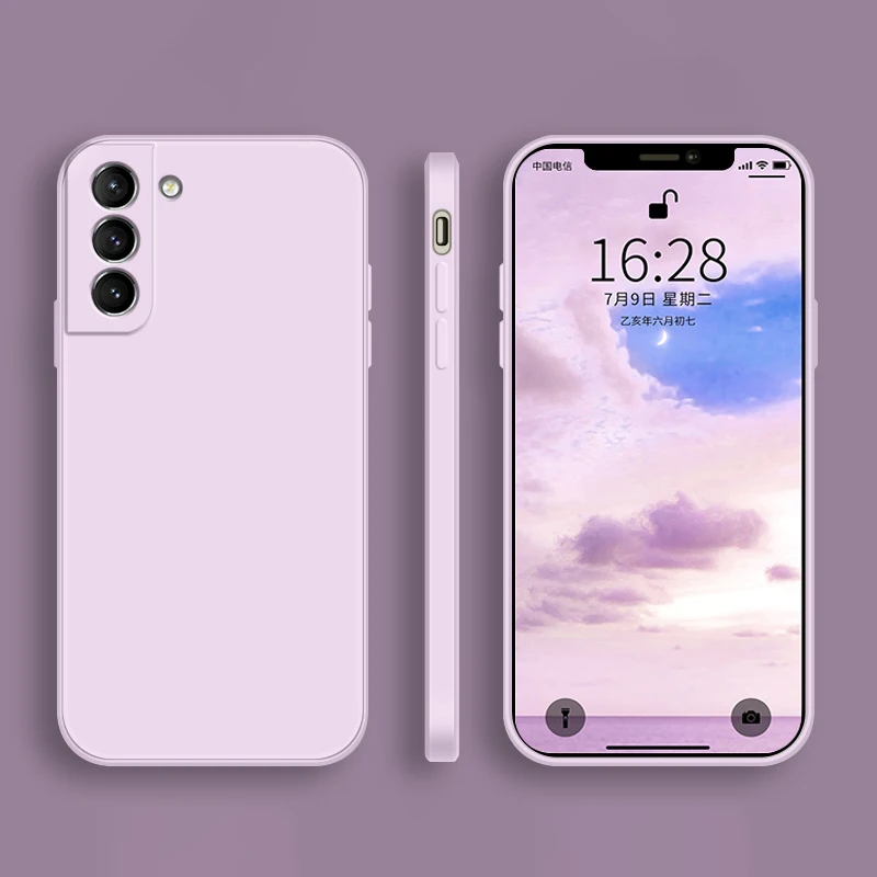 

Fashion Solid Color Designer Liquid Silicone Phone Case For Samsung S22 Ultra S21 FE A13 A23 A33 A53 A73 Shockproof Soft Case