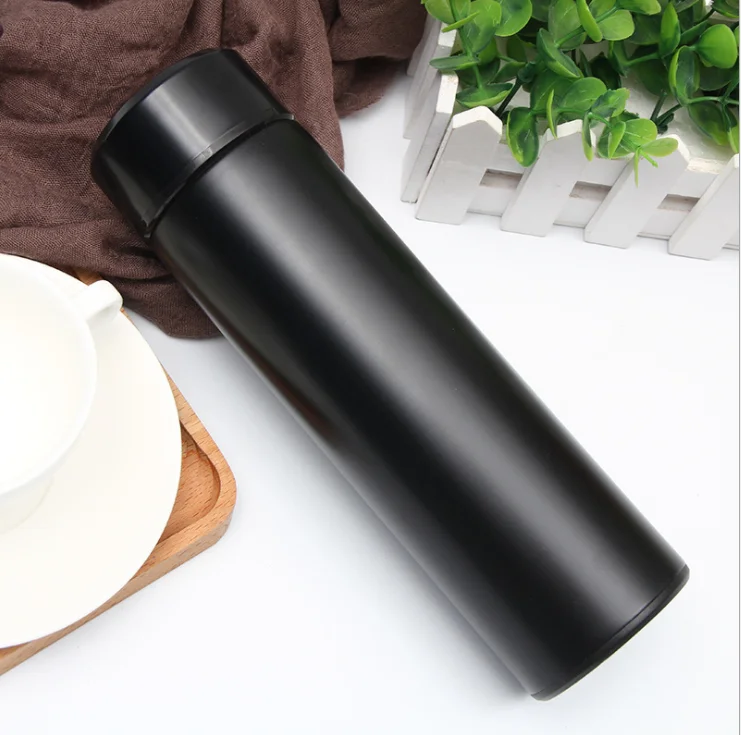 

LED Temperature Display Coffee thermos Vacuum Flask Stay Hot Double wall Insulated Smart Sports Water Bottle with Tea Infuser, Customized color