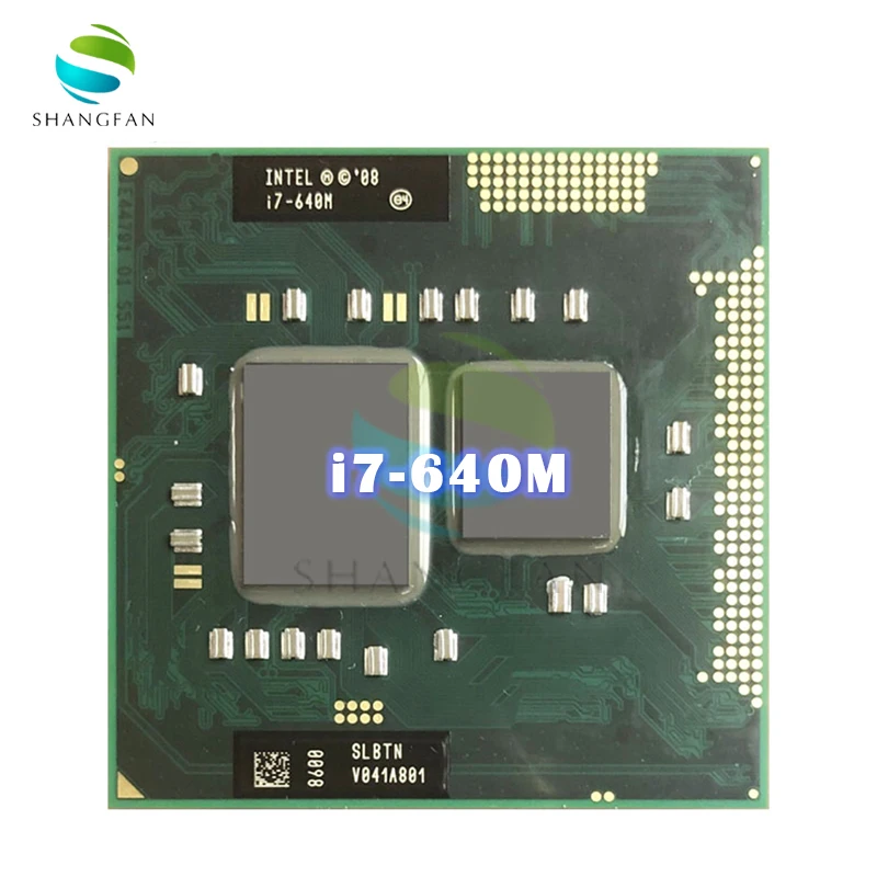 

For Intel Core i7-640M i7 640M SLBTN 2.8 GHz Dual-Core Quad-Thread CPU Processor 4W 35W Socket G1 / rPGA988A