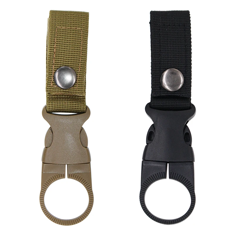 

Portable Tactical Nylon Webbing Strap Holder Water Bottle Holder Clip for Backpack Belt, Customized color