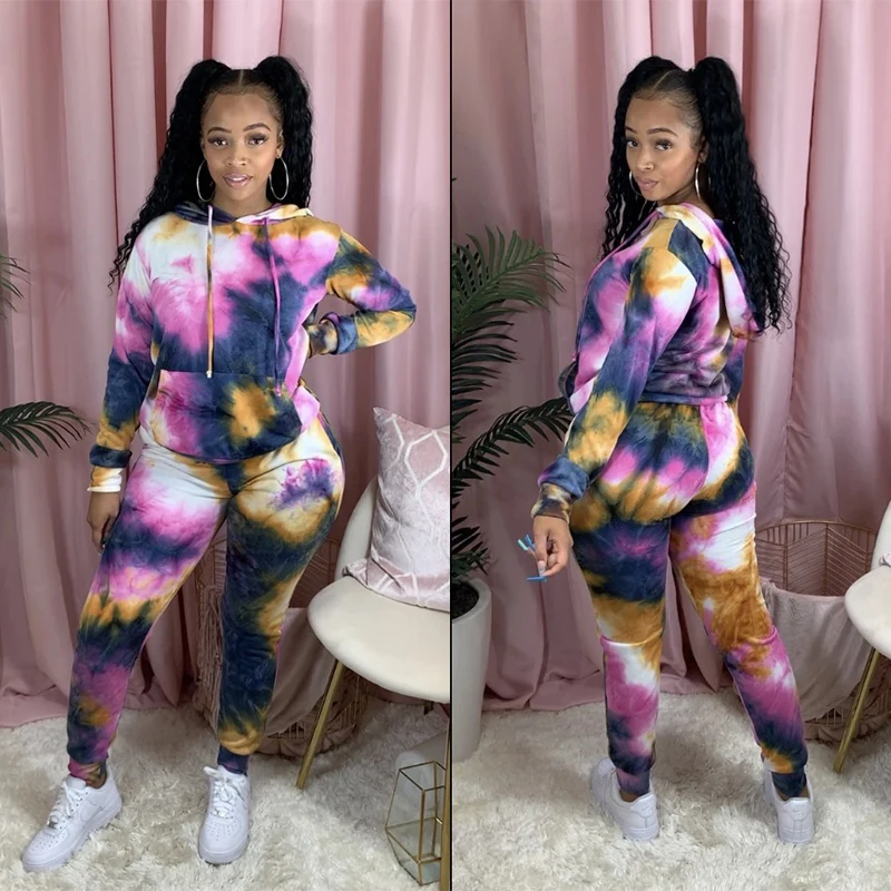 

2020 Hot Sale Sweatshirt Hoodies Legging Sweatsuit 2 Piece Stacked Pants Two Piece Pants Set