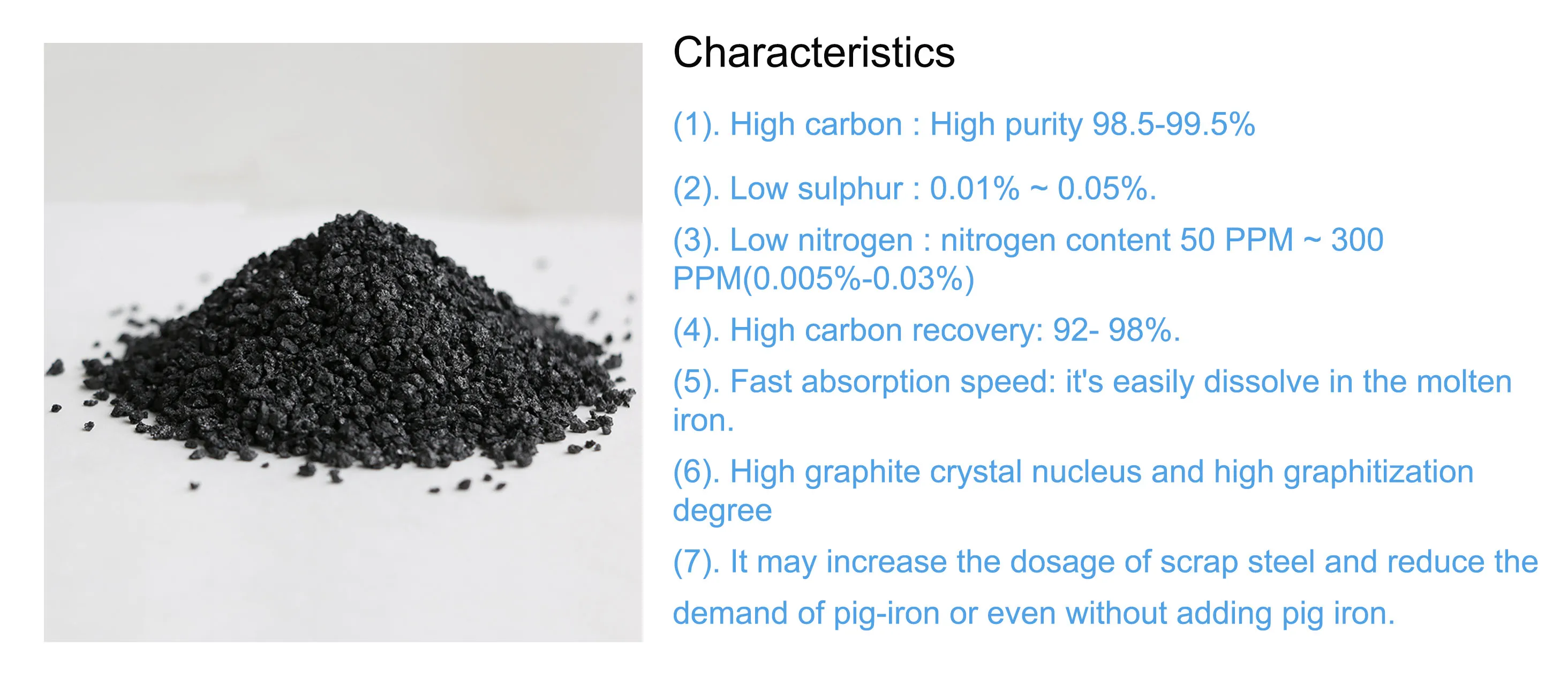 Recarburizer /graphite Petroleum Coke/ Gpc 1-5mm With Fixed Carbon 98.5 ...