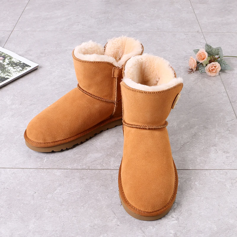 

warm fur lined boots winter fur short boots for women, As picture