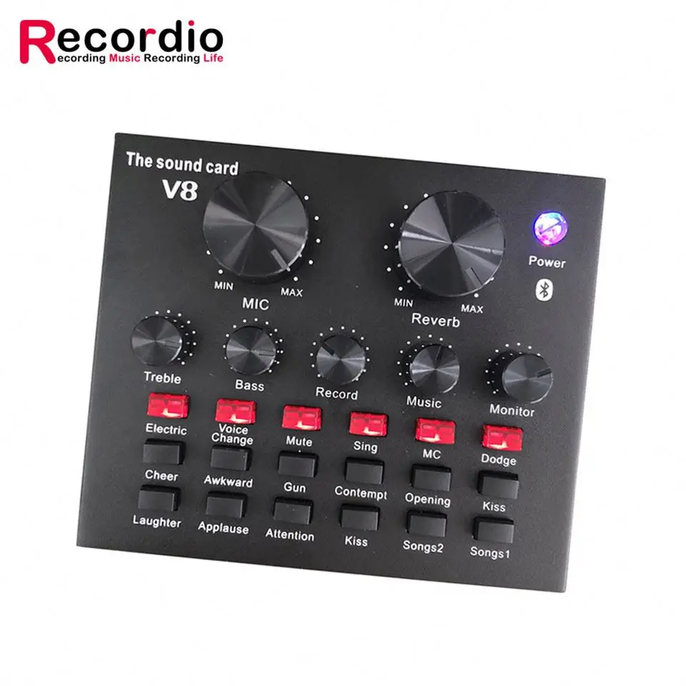 

GAX-V8 Brand New Computer Sound Card With High Quality, Black