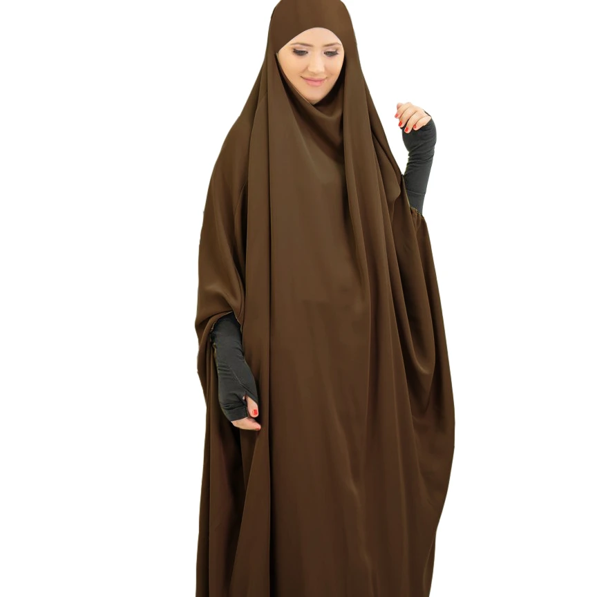 

Casual Muslim Loose Kaftan Long Sleeve Dubai Jilbab Fashion Modest Khimar Hijab Abaya Women Summer Muslim Woman Islamic Clothing, 10 colors