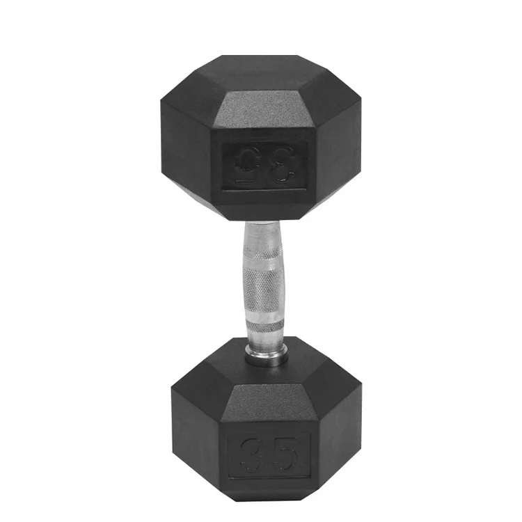 

factory direct hex rubber dumbbell set