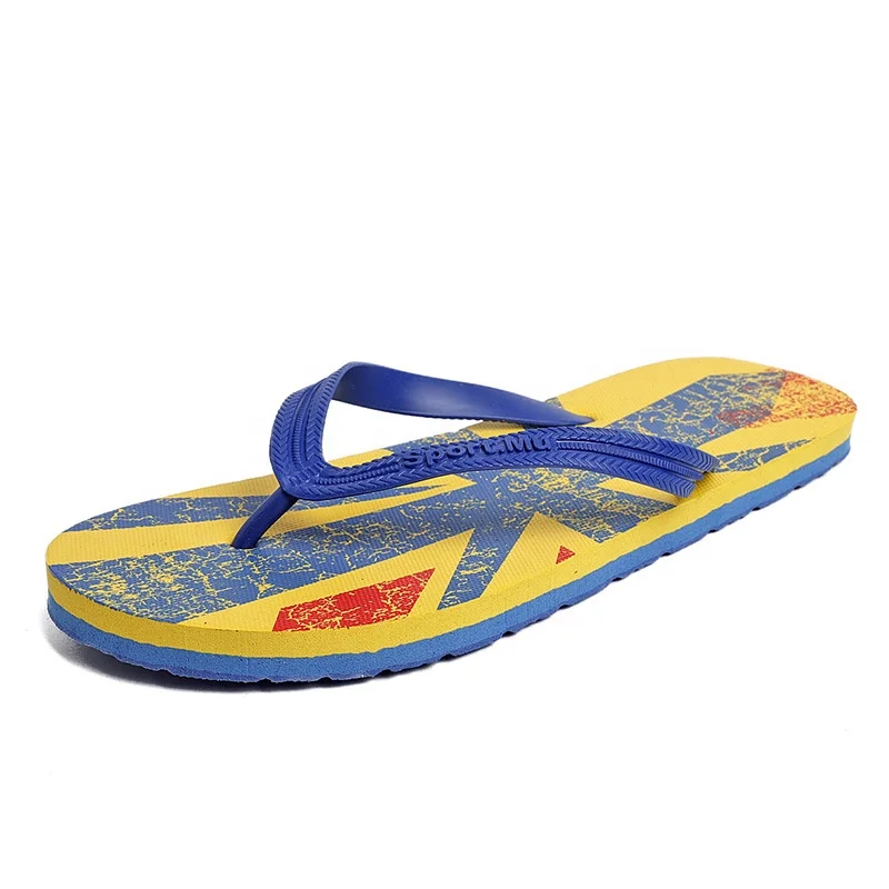 

2021 Beach Slippers Sandals Fashion Digital Printing Thong Flip-flops Men Flip Flops Manufacturers, Customized color