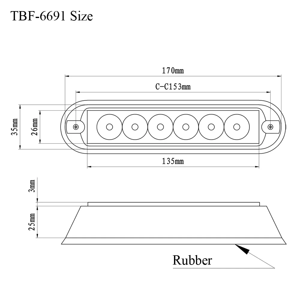 Blue surface mount 12v led light