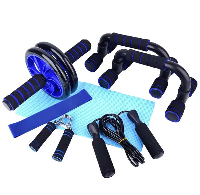 

Ab Wheel with Grip And Push Up Bars Gym Exercise Abdominal Rollers Set, Optional