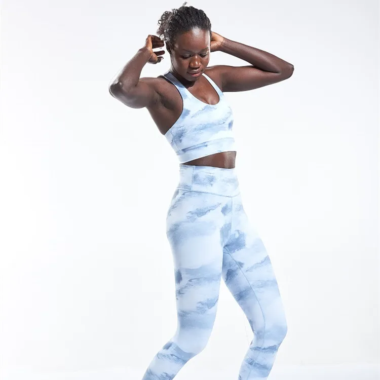 

Wholesale High Waist Tie Dye Digital Print Women Yoga Sports Wear fitness & yoga wear, Picture