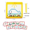 New trends rainbow color chocolate bean custom 3d magnetic doodle drawing board for kids