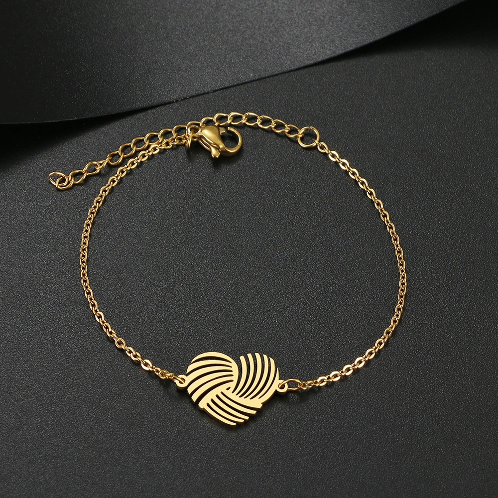 

Stainless Steel Bracelets Heart-shaped Fingerprint Fashion Chain Charm Bracelet For Women Jewelry Party Friends Best Gifts NEW