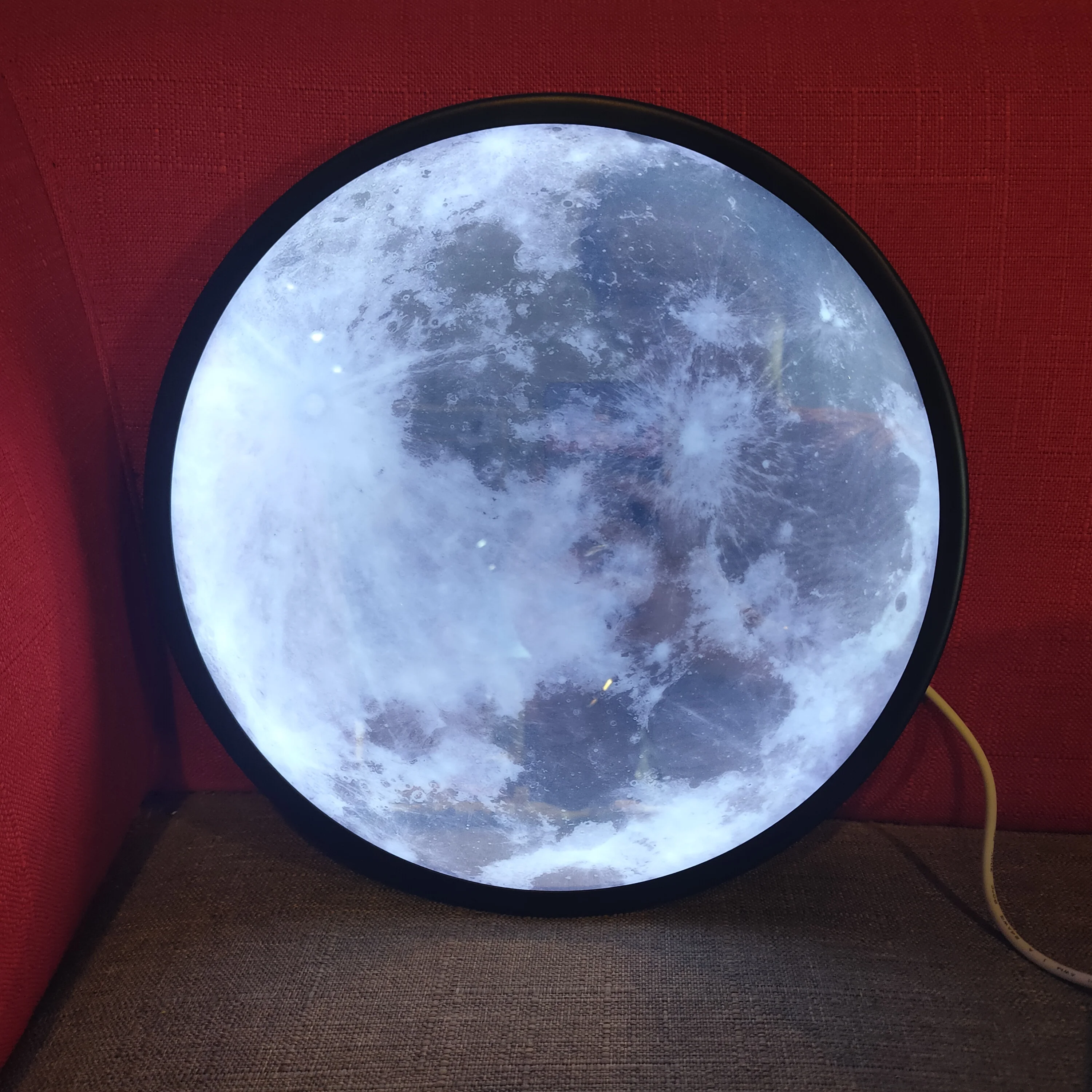 

personalized hanging luna moon lamp and mirror Decorative Mirror Moon Light Wall Lamps for Bathroom Living Room moon mirror