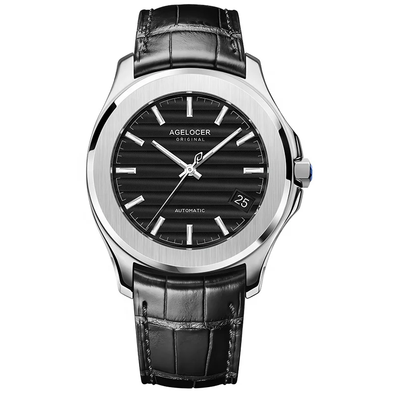 

Cheap Price Men's Automatic Wristwatches Mechanical Movement Leather Watch