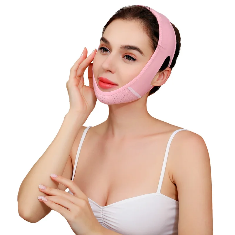 

Skyey Care Reusable V Line Mas Double Chin Reducer Chin Up Mask Face Lifting Belt V Shaped Facial Slimming Strap