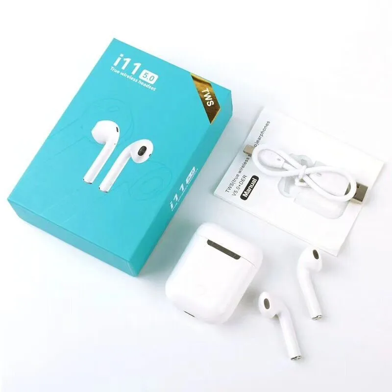 Newest i11 TWS Wireless Earbuds V5.0 Earphone Headset With Mic Touch Control for IOS smart Android phone