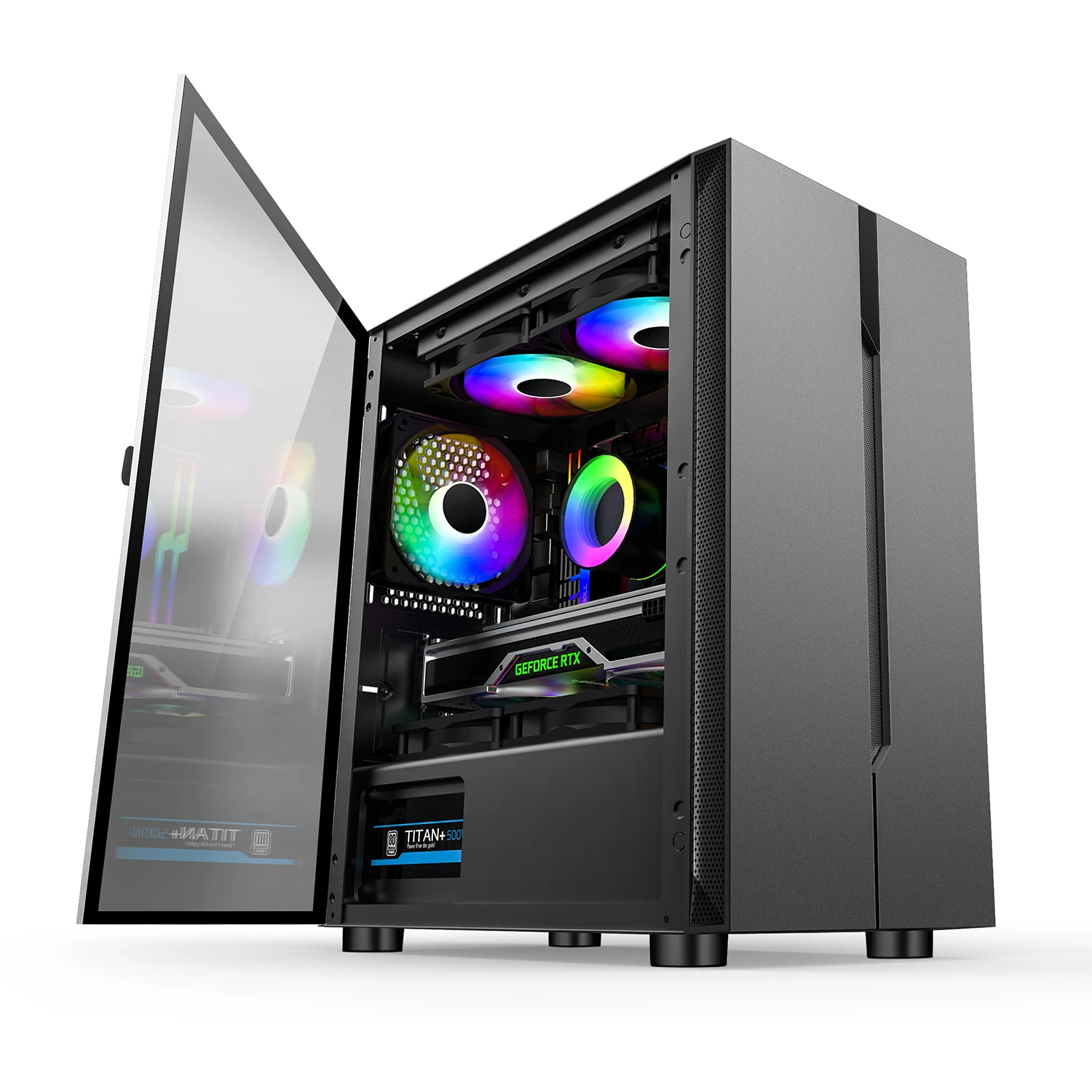 

PC gaming argb case fan cpu cooler for Computer desk itx metal pc case