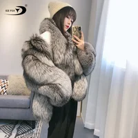 

Wholesale Elegant Style Women Fashion Real Winter Short Suede Fox Fur coat