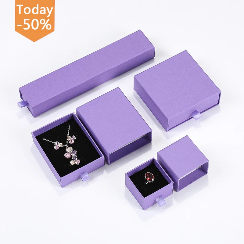 

High Quality Custom Logo Printed Bulk Low Moq Customized Necklace/ring/Bangle Rectangle Embossed Packing Jewelry Box