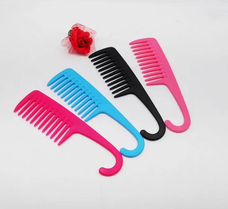 

Factory Direct Sales Anti-static Hair Comb with Big Hook Big Wave Curved Teeth Hair Comb