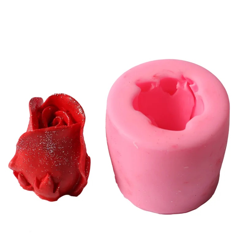 

B-3043 Rose candle silicone mold chocolate candy cake baking mold aromatherapy ornament silicone mold