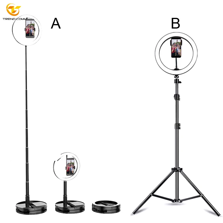 

New Product Live Stream Photography High Lumen Led Foldable Makeup Beauty Selfie Adjustable Tripod Circle Ring Light Stand