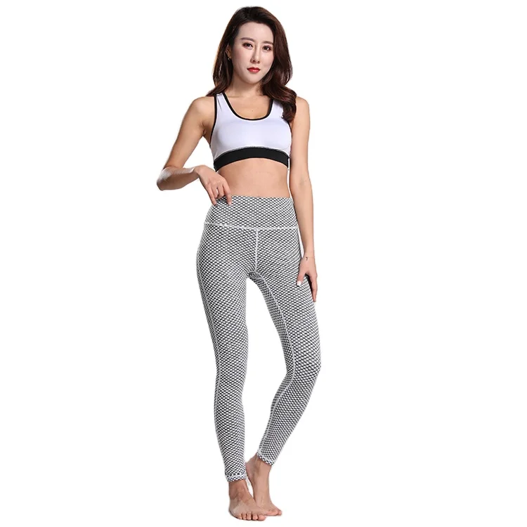 

Sexy High Waist Elastic Honeycomb Shape Sports legging Butt Lift Active Pant Fitness Leggings Squat Proof Yoga Pants, 4 colors