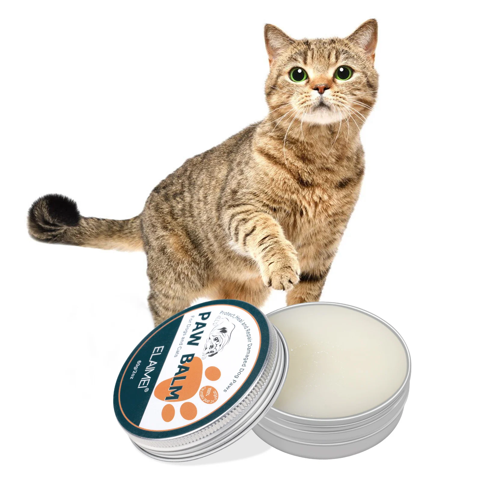 

ELAIMEI OEM Private Label Organic Protection Soother Wax Pet Paw Butter Heals Repairs Damaged Dog Paws Natural Paw Balm