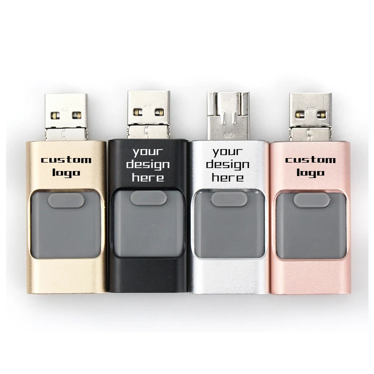 

High quality 3 in 1 usb Type C 3.0 smart luxury design mobile phone andriod computer metal gift flash drive custom logo usb