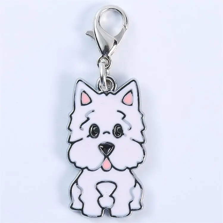 

Custom Cute Dog Keychain Alloy Mini Anime Pet Pendant Keychain Jewelry Bag Charm