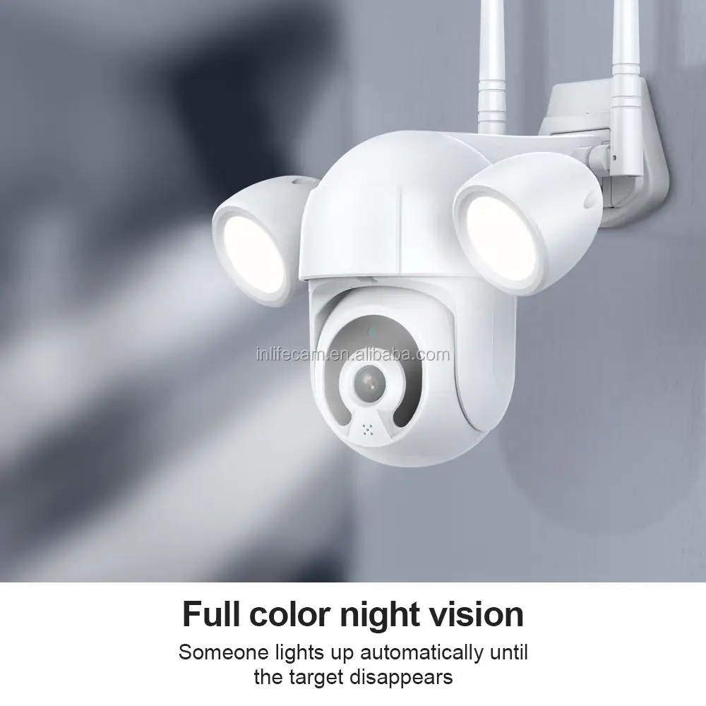 TUYA 2MP Wifi IP 1080P Security Wireless Camera Outdoor Full Color Night Vision Courtyard lights wifi ip PTZ camera