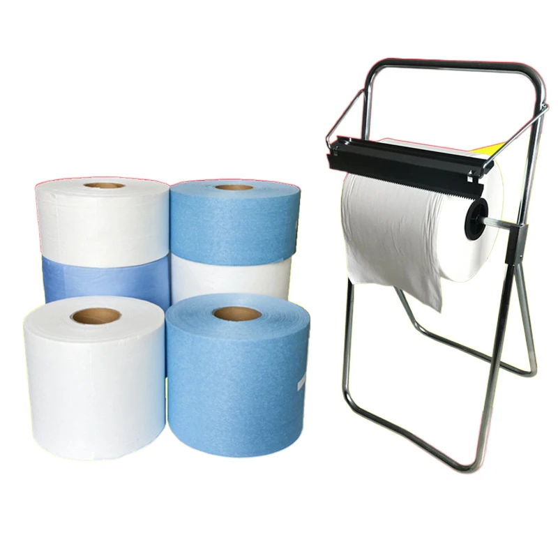 Excellent Water Absorption Performance Heavy Duty Industrial Cleaning Wipes Jumbo Rolls Industrial Wipe Roll