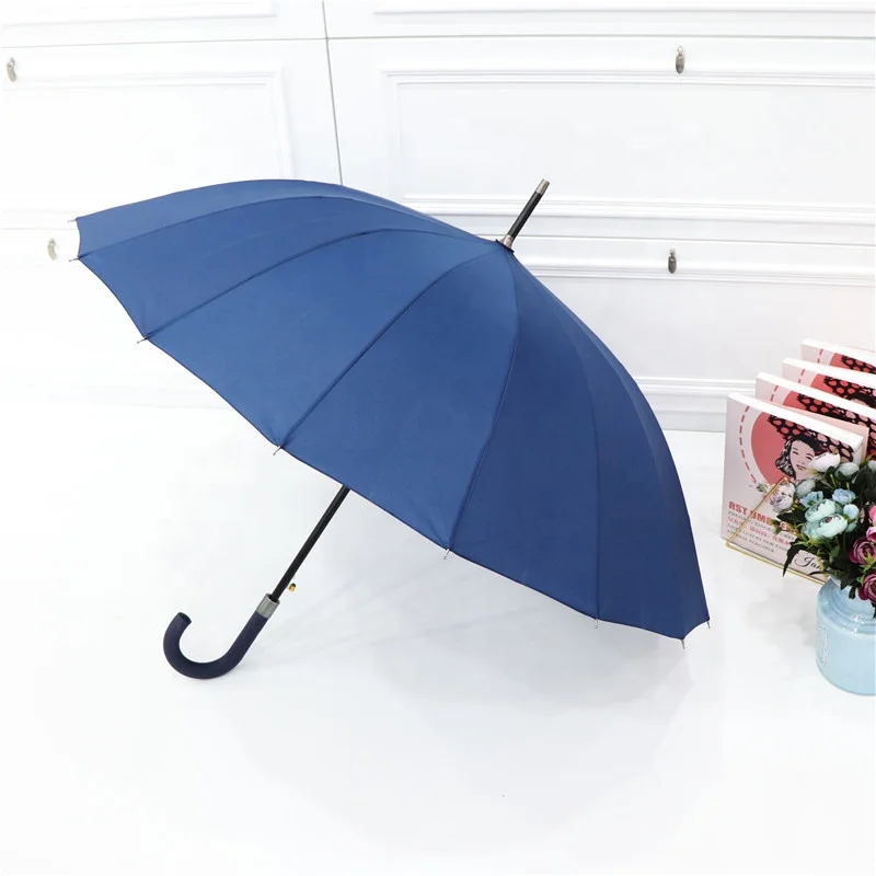 

RST new 16 ribs strong windproof plain color custom umbrella straight automatic promotion umbrella