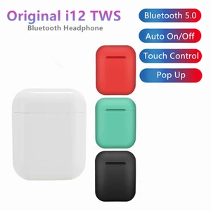 Original i12 TWS Wireless Earbuds Bluetooth 5.0 Headphone Ture Stereo Earphones Wireless Headset Earbuds with Touch Control
