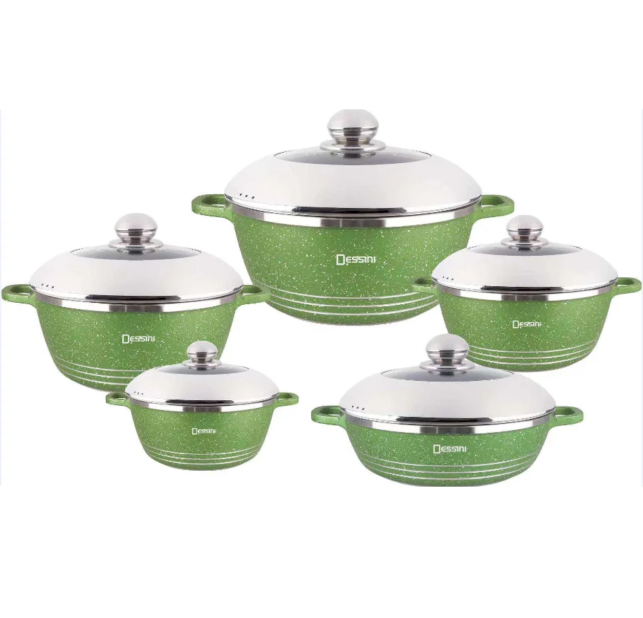 10pcs Dessini Aluminum Cookware Set With Granite Mabrle Coating Buy