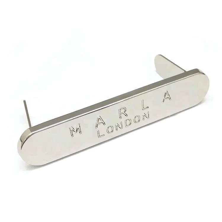 Custom Metal Brand Name Plate For Handbag For Purse For Bag Buy Metal Brand Name Plate,Metal