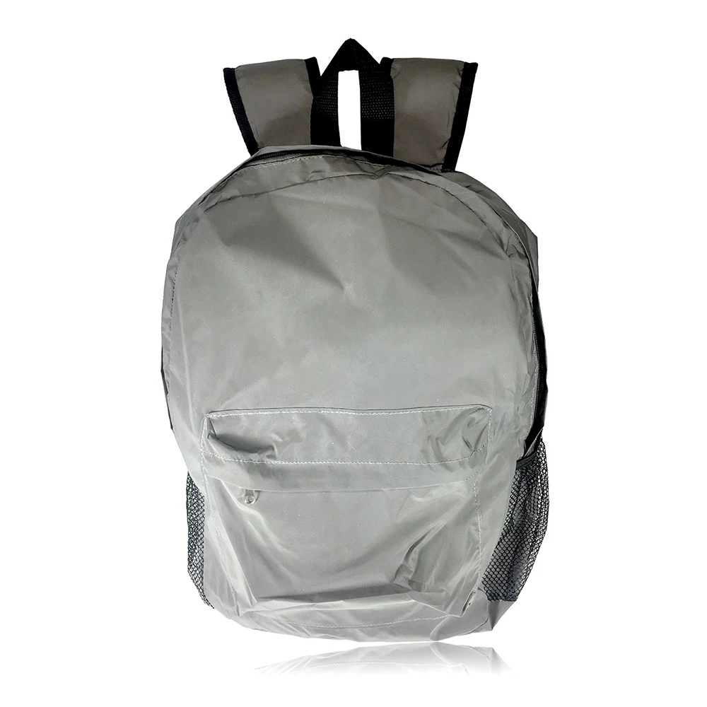 

ZUJA Fashion Design Sport Running Bag Reflective Silver Backpack, Glowing grey