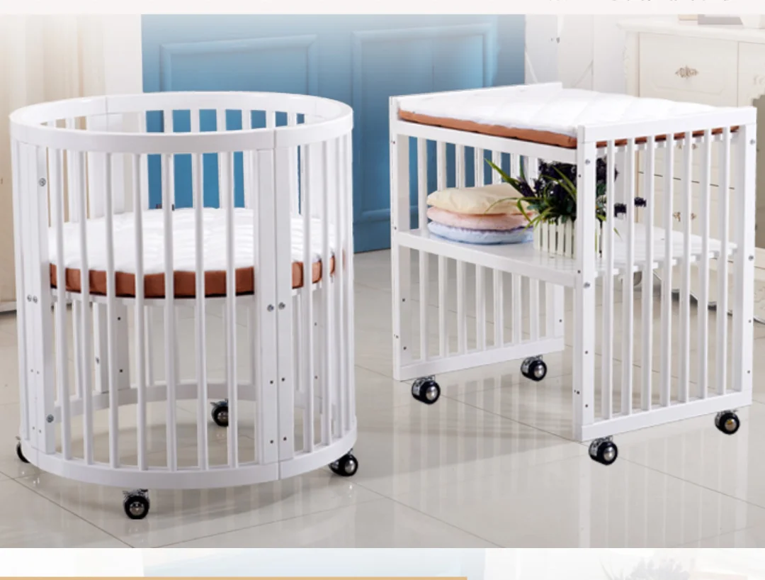 Round Oval Convertible Baby Cribs Cots Buy Round Baby Cot,Foldable