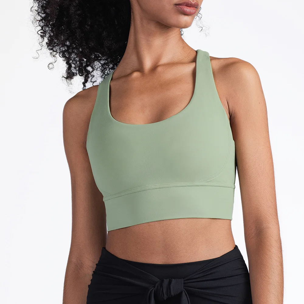 

Activewear Sports Bra Yoga Sports Underwear Cross Beauty Back Fitness Shockproof Running Sports Bra Workout Tight Gym Bra Top, As shown