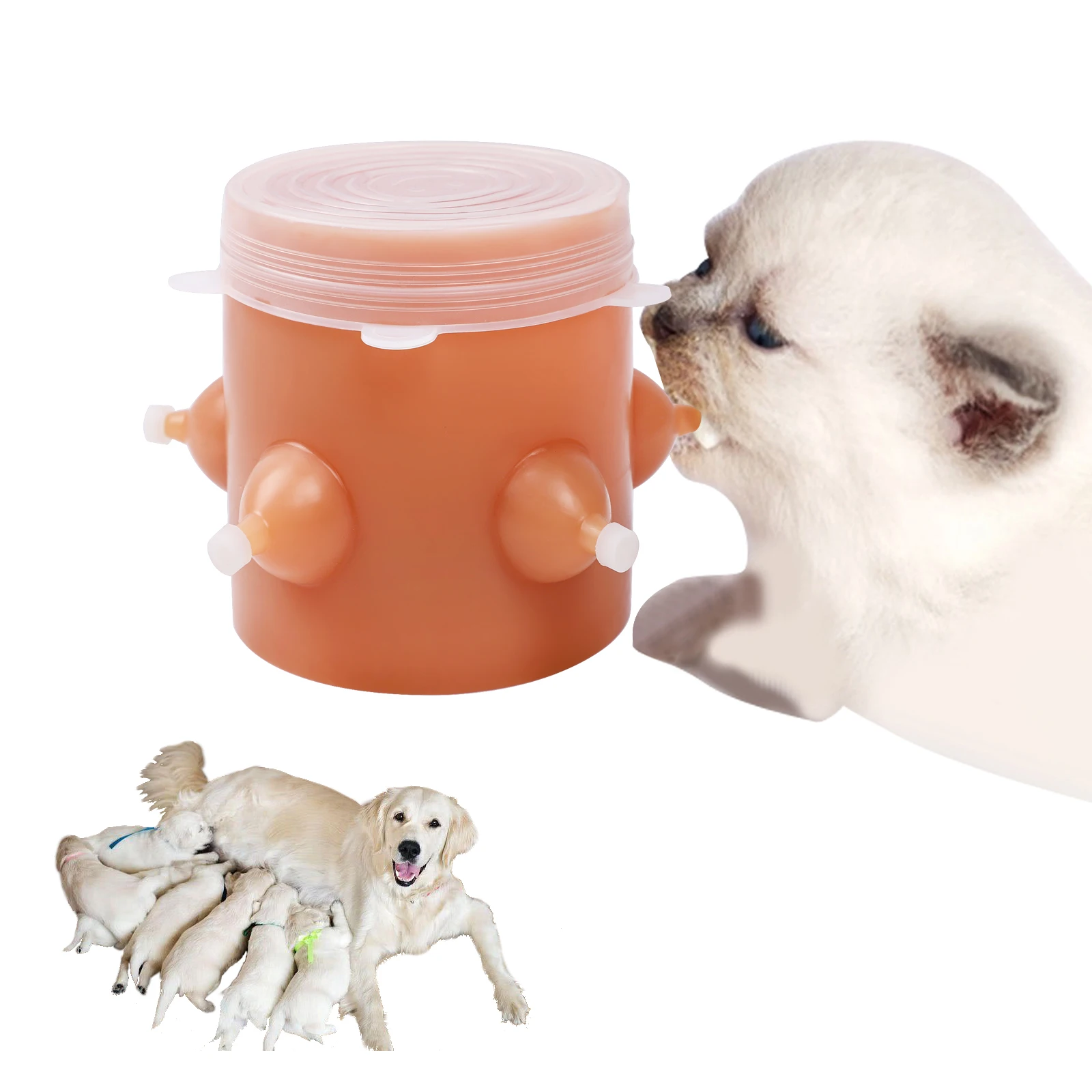 

2021 new cat programmable pet feeder miracle nipple pet milk feeder silicone nipple animal feeders