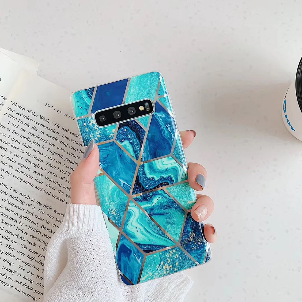 

Beautiful Marble Design Soft TPU Silicone Phone Case For Samsung S9 S10 Plus Note 8 9, Customized