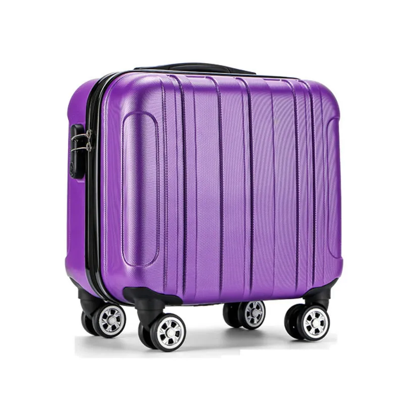 

Purple 16 inch abs travel trolly luggage bag, Black/silver/green/yellow/dark blue/ so on